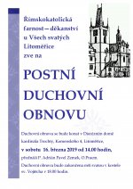 Postní duchovní obnova Postní duchovní obnova