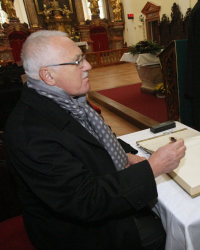 Prezident republiky Václav Klaus navštívil kostel Všech svatých Prezident republiky Václav Klaus navštívil kostel Všech svatých